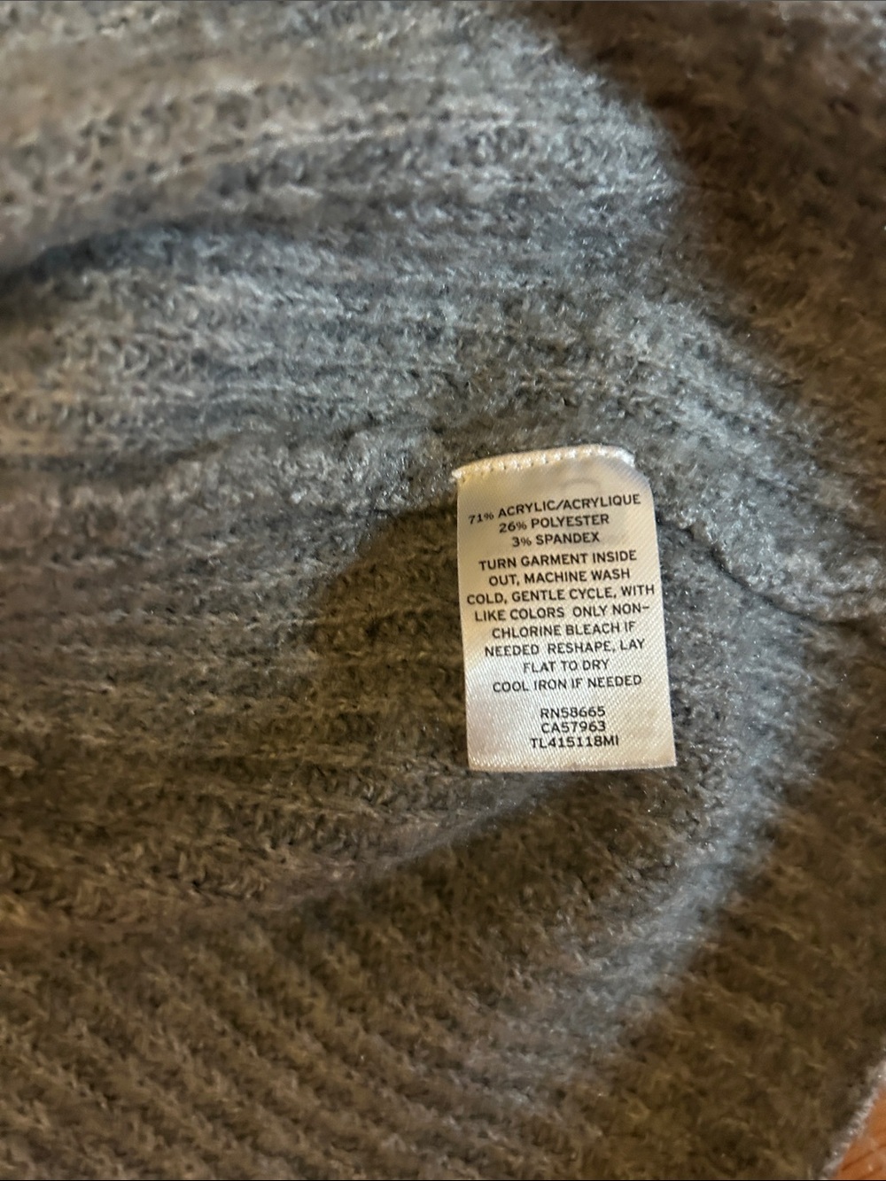 Leith Heather Gray Open-Front Ribbed Cardigan - Picture 2 of 2